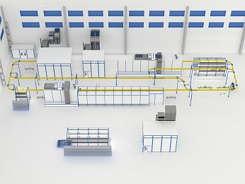Роботизированная линия подготовки и окраски мостов и АКПП