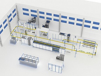 Роботизированная линия подготовки и окраски мостов и АКПП